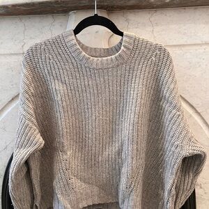 NAADAM Women's Light Gray Crew Neck Sweater